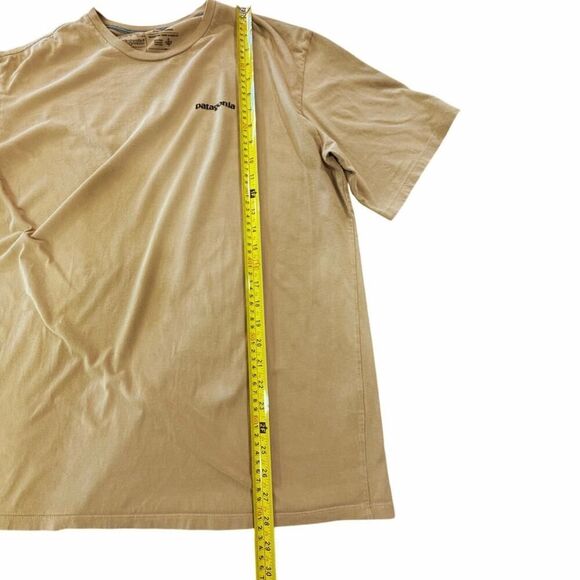 Patagonia Mens SZ L Tan P-6 Logo Responsibili-Tee Organic Cotton Crew Neck Shirt - Picture 14 of 14